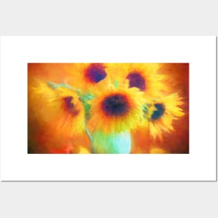 Pastel Painting - Sunflowers still life Posters and Art